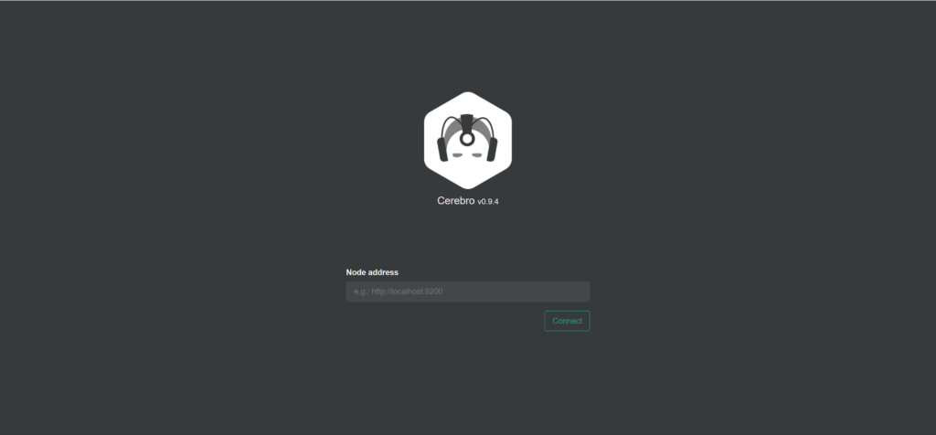 elasticsearch gui client cerebro login screen