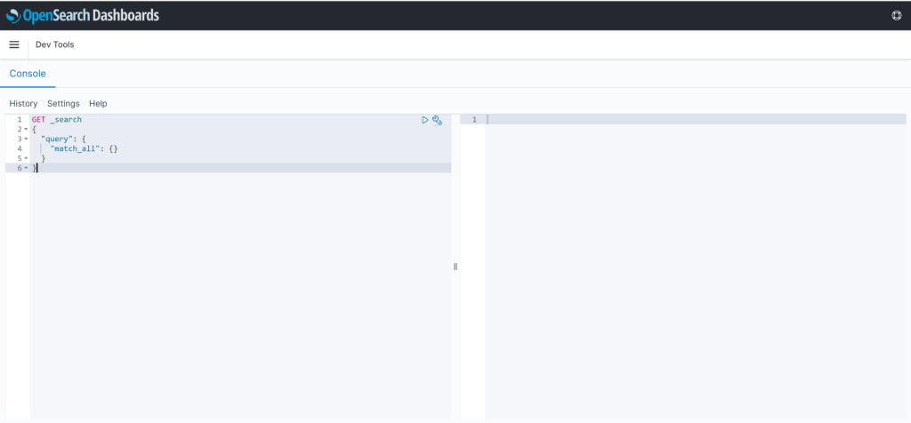 elasticsearch gui opensearch dashboards query screen