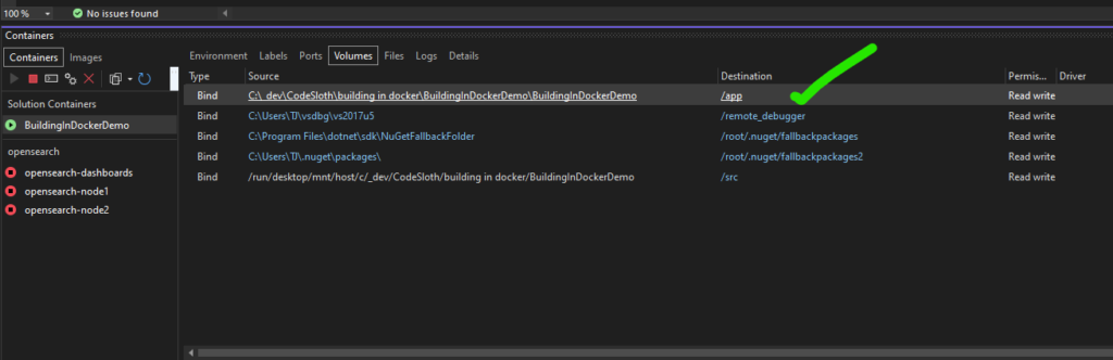 Docker visual studio volumes 6b