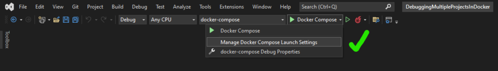 dotnet docker launch profiles for compose