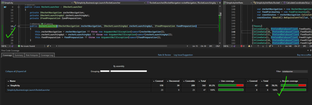 fine code coverage branch coverage completed