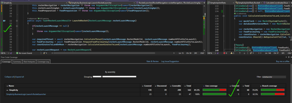 fine code coverage line coverage fixed