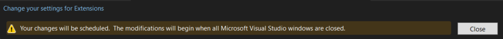 visual studio code coverage extension pending restart